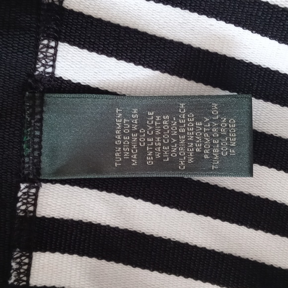 🖤Lauren Ralph Lauren🖤 - Black/White Striped Full-Zip Jacket - Picture 9 of 12